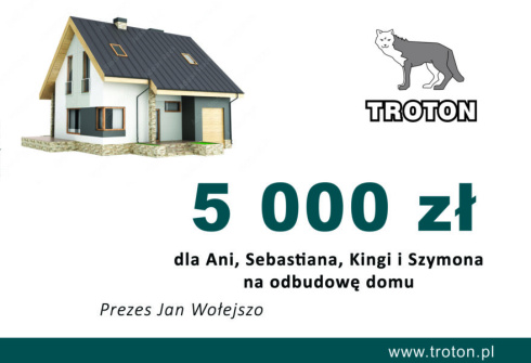 Troton unterstützte die Brandopfer