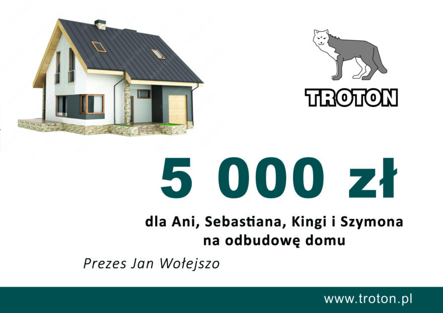 Troton unterstützte die Brandopfer