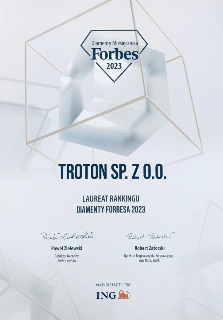 TROTON ist Preisträger des Forbes-Diamanten-Rankings 2023