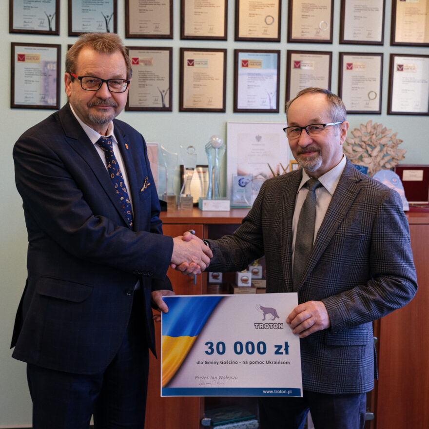 Troton unterstützt Ukrainer in der Gemeinde Gościno!