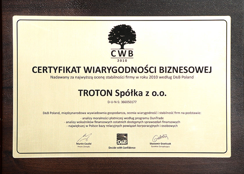 Nagrody i wyróżnienia firmy