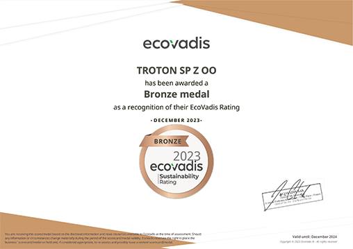 Brązowy medal EcoVadis