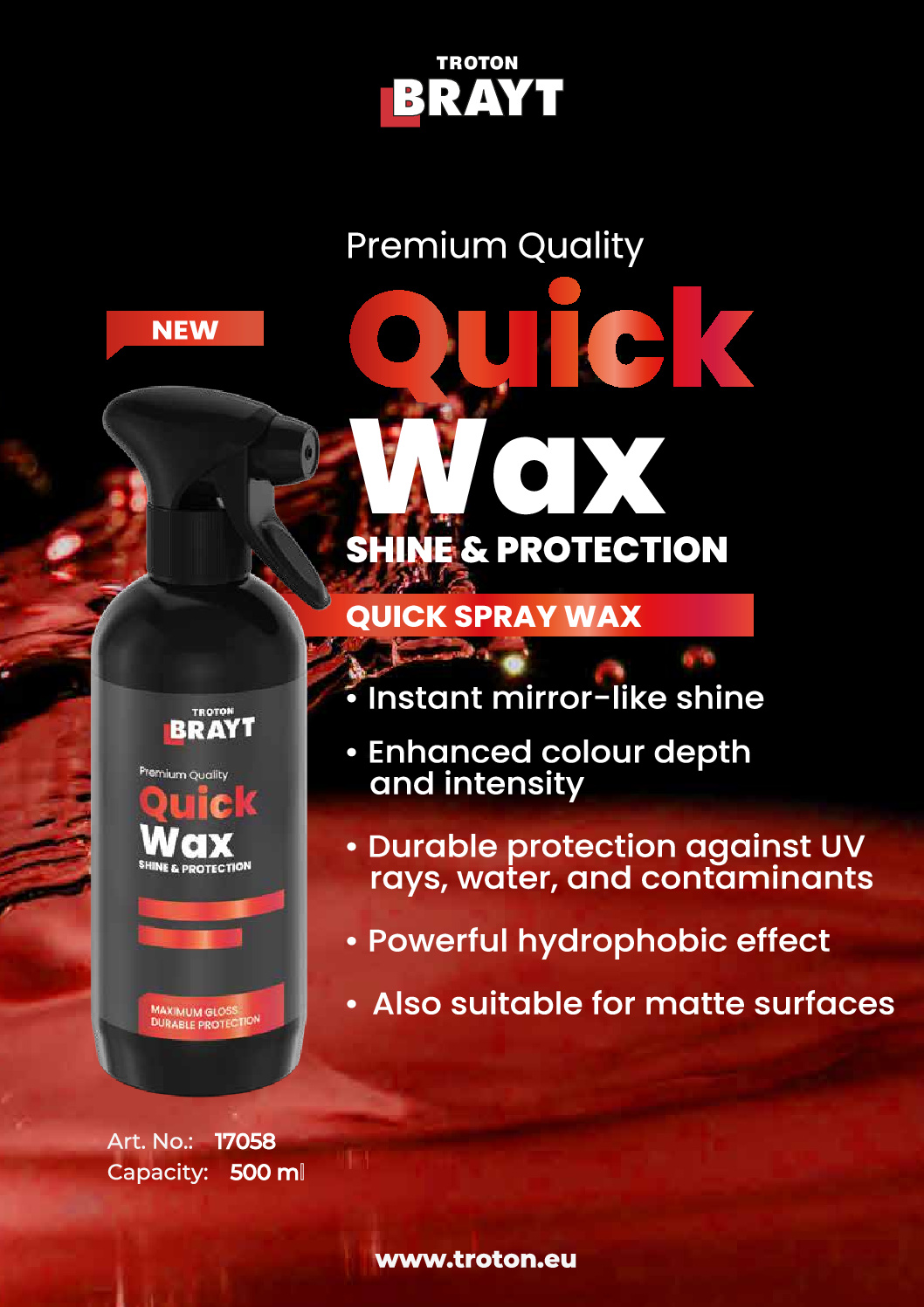 Новинка — быстрый воск PREMIUM QUICK WAX SHINE & PROTECTION